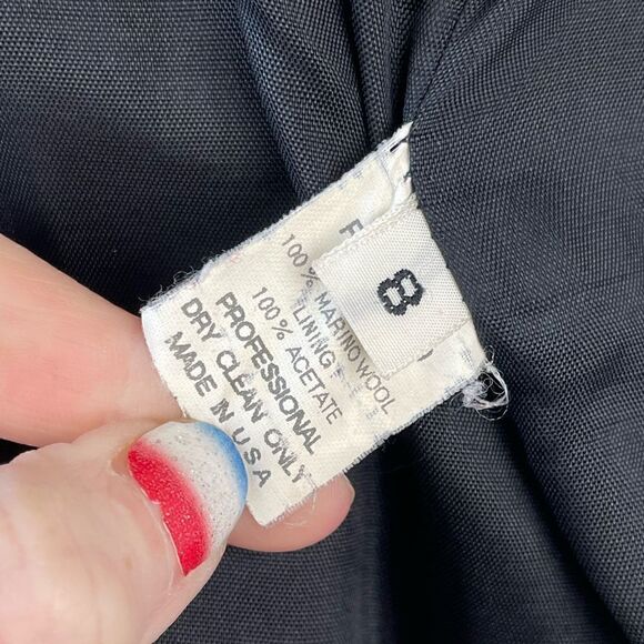 EUC J. Percy Womens Gray Anchor Double Breasted Pea Coat Size 8 - Picture 7 of 7